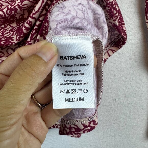 Batsheva Soft Stretchy Womens Size Medium Boho Mod Floral Country Charm Chic - Picture 9 of 12